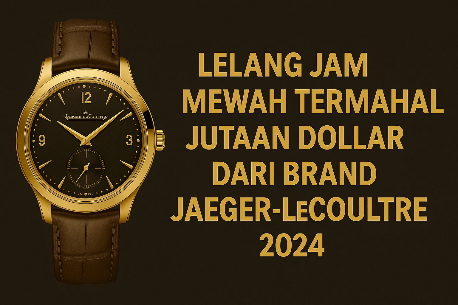 Lelang Jam Mewah Termahal dari Brand Jaeger-leCoultre 2024